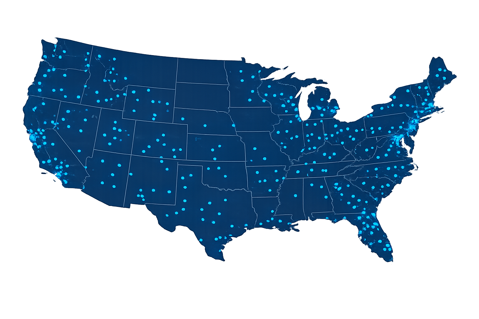 Map of the United States highlighting McClellan MHC Group's nationwide manufactured housing community transactions, market coverage, and investment advisory footprint across multiple states.